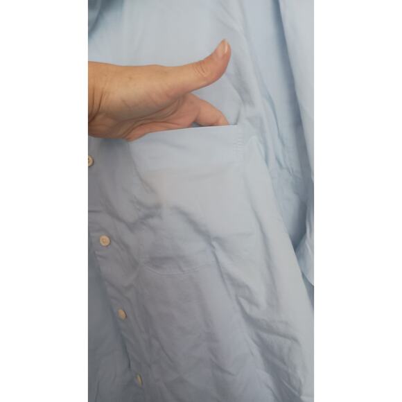 PETER MILLAR Mens XL sky Blue Pima Cotton Beach Seaside wear button down - Picture 4 of 11